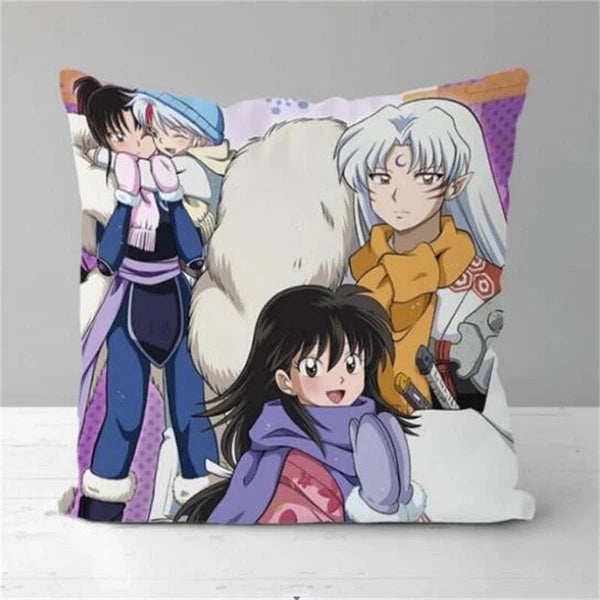 Throw Pillow Covers Decor Inuyasha Print Anime Pillowcase for Sofa Cushion Cover