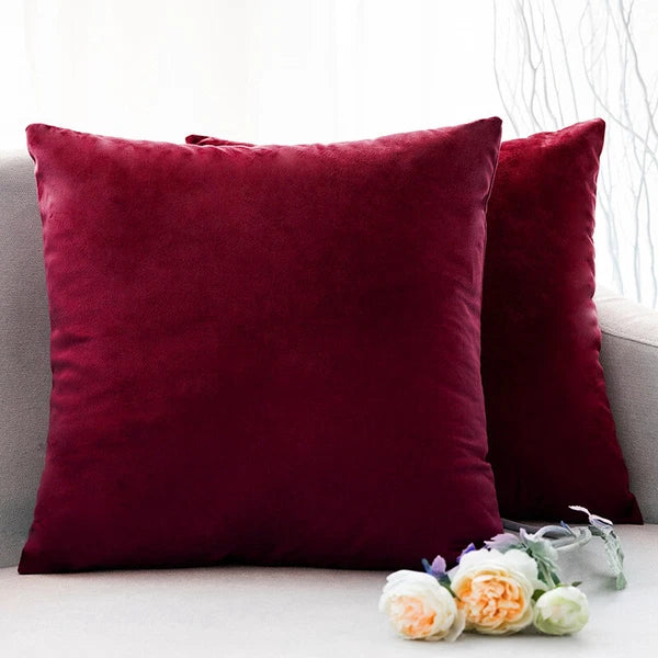 UK 16" 18" 20" 22" 24" Velvet Cushion Cover Pillow Case Home Sofa Bed Decor