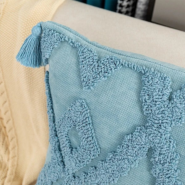 1PC Moroccan Cushion Cover Embroidered Tufted Pillow Case for Bedroom Sofa Decor