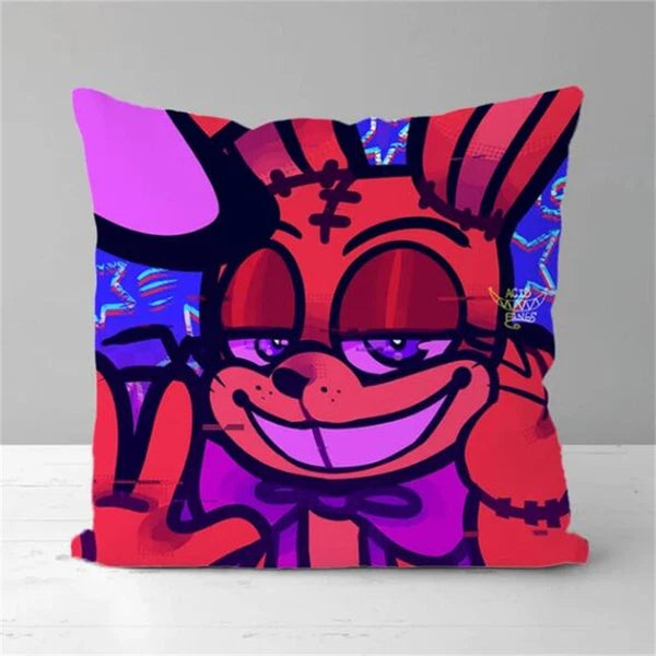 Pillow Covers Decorative Sofa Printing Home Cute Fnaf Short Plush Cushion Cover