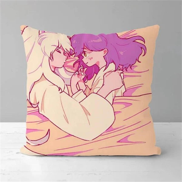 Inuyasha Printing Anime Pillowcases for Short Plush Sofa Decor Cushion Cover