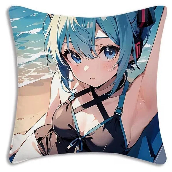 Kawaii Mikus Pillow Covers Cartoon Sofa Decor Home Printing Cute Cushion Cover