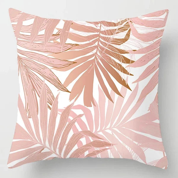 Pink Feather Pillowcase Decorative Sofa Cushion Case Bed Pillow Cover Home Decor