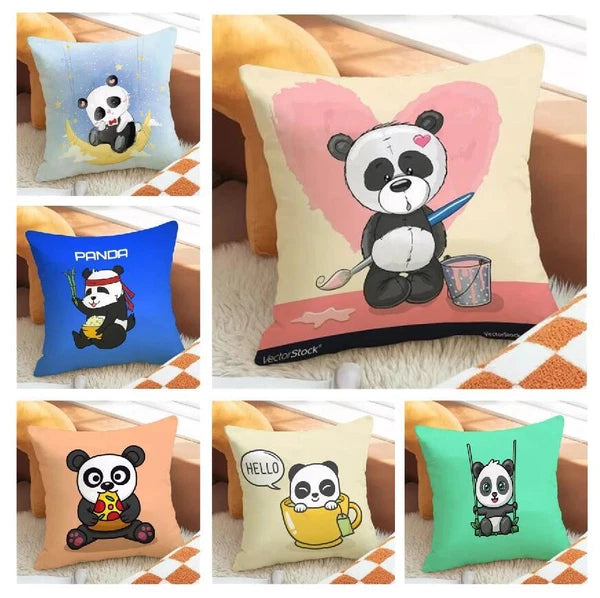 Panda Decorative Decor Short Plush Cushion Cover Pilow Cases Throw Sofa Anime