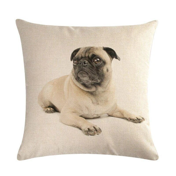 Dog Pattern Throw Pillow Cushion Cover  Home Sofa Bed Decorative