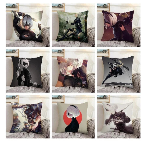Nier Automata Pillowcases for Sofa Cushions Custom Decor Home Pillows Covers