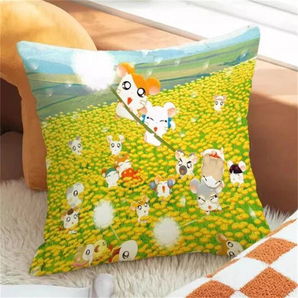 Hamtaro Decorative for Cushion Covers Pillowcase Fall Anime Pillow Cover Sofa