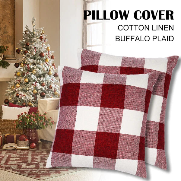 Set of 2 Throw Pillow Covers, Decorative Pillows Covers for Sofa Couch Christmas