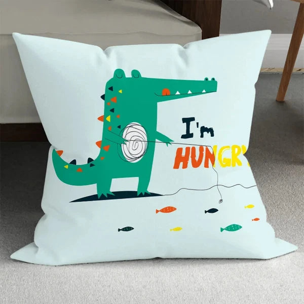 Home Room Gift Sofa Bed Chair Pillowcase Cartoon Dinosaur Pillowcase Cute