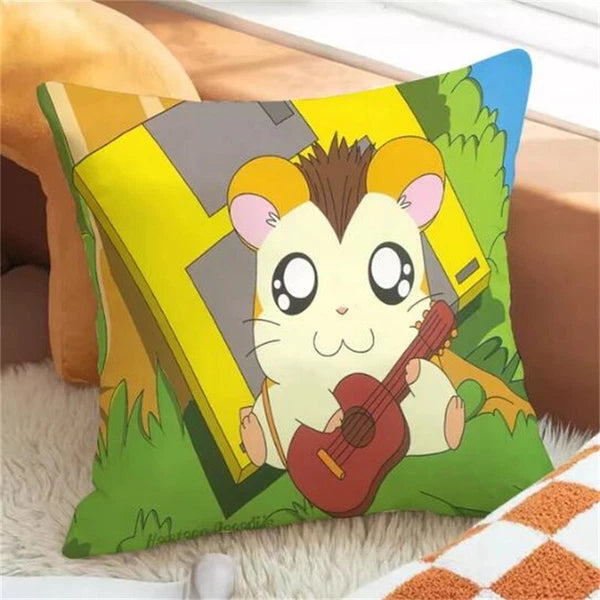 Hamtaro Decorative for Cushion Covers Pillowcase Fall Anime Pillow Cover Sofa