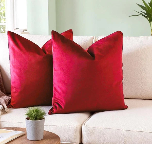 New Velvet Cushion Cover – Decorative Pillowcase for Home or Hotel Pack of 2.