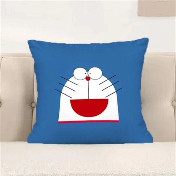 Doraemon Decor Short Plush Print Cushion Covers Room Decor Pillowcases Sofa