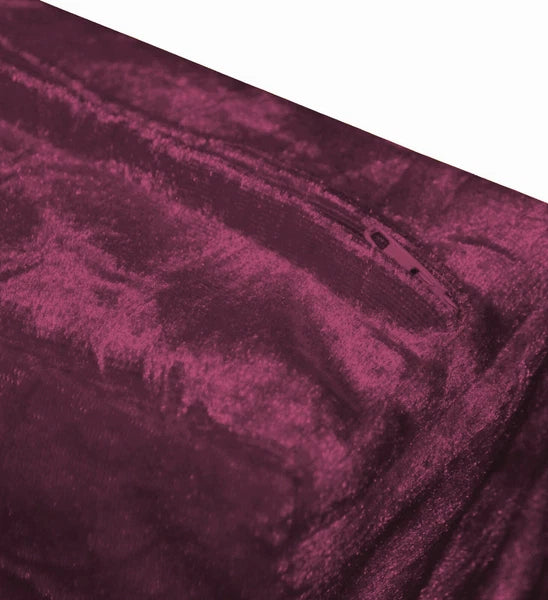 Mv13 Red-purple Crush Velvet Sofa Seat Patio Bench Cushion Bolster Cover/Runner