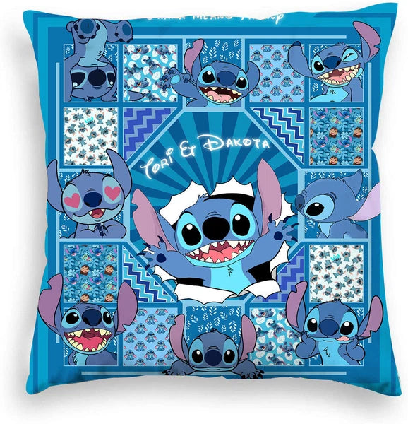 Lilo Stitch 3D Cushion Cover Throw Pillow Case Home Sofa Bed Decor Gift 45*45CM