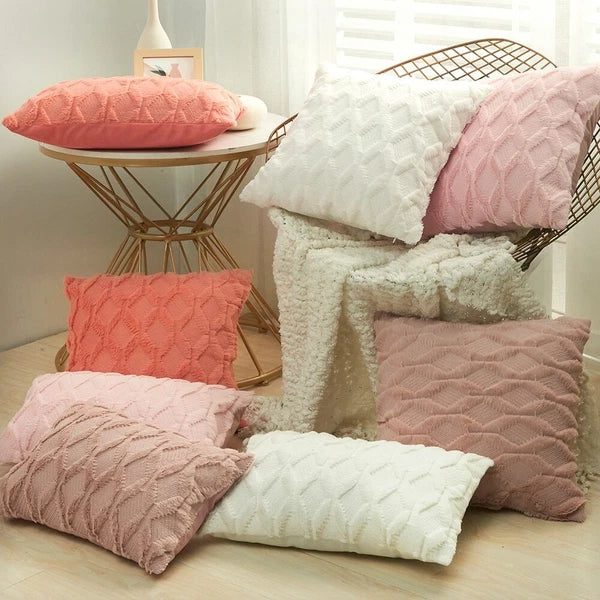 Throw Pillow Cushion Cover Decor Fur Remove Sofa Plush Case Home Fluffy Soft Bed