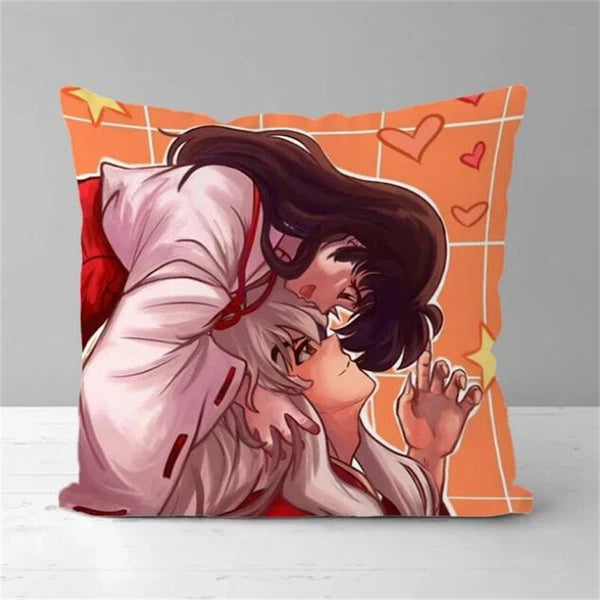 Inuyasha Printing Anime Pillowcases for Short Plush Sofa Decor Cushion Cover