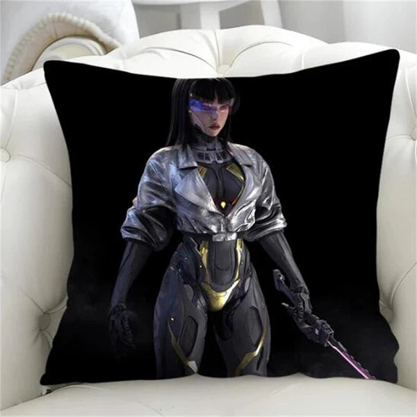 Robot Pillow Cover Pillowcase Decorative for Chair Cushion Fall Short Plush Sofa