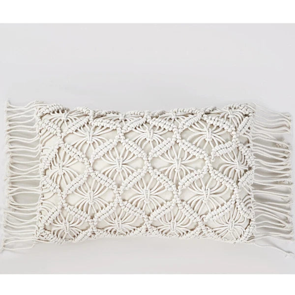 Handmade Woven Pillowcase Sofa Throw Cushion Cover Tassel Pillow Case Bedroom