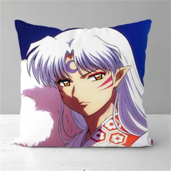 Throw Pillow Covers Decor Inuyasha Print Anime Pillowcase for Sofa Cushion Cover