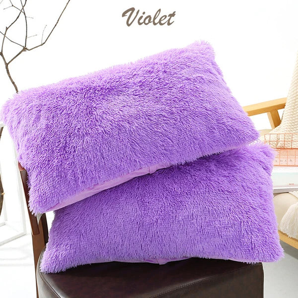 Long Fluffy Plush Throw Pillow Cases Shaggy Sofa Bed Cushion Cover 50x70cm