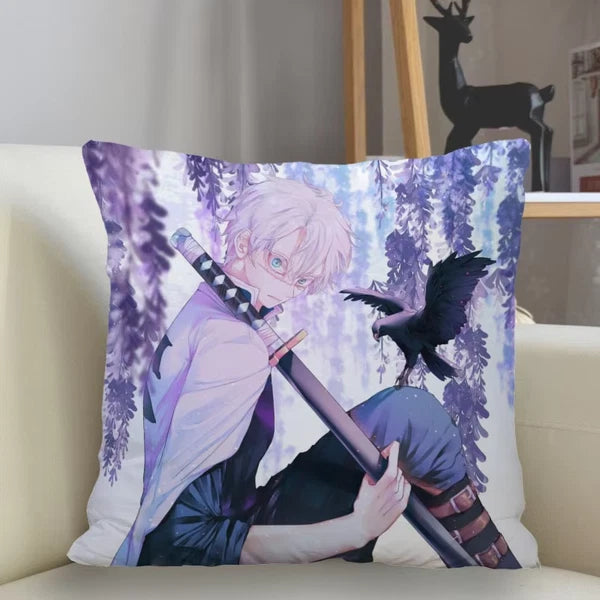 45X45Cm Polyester Demon Slayer Pillowcase Sofa Decoration Cushion Cover Home Dec