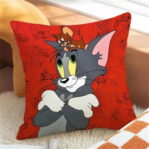 Tom Decorative Pillowcase Fall Pillow Cover for Home Decor Cushion Sofa Anime