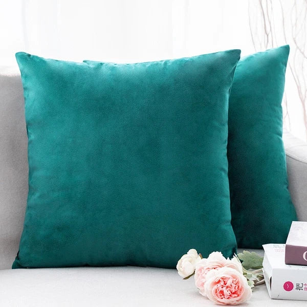 UK 16" 18" 20" 22" 24" Velvet Cushion Cover Pillow Case Home Sofa Bed Decor
