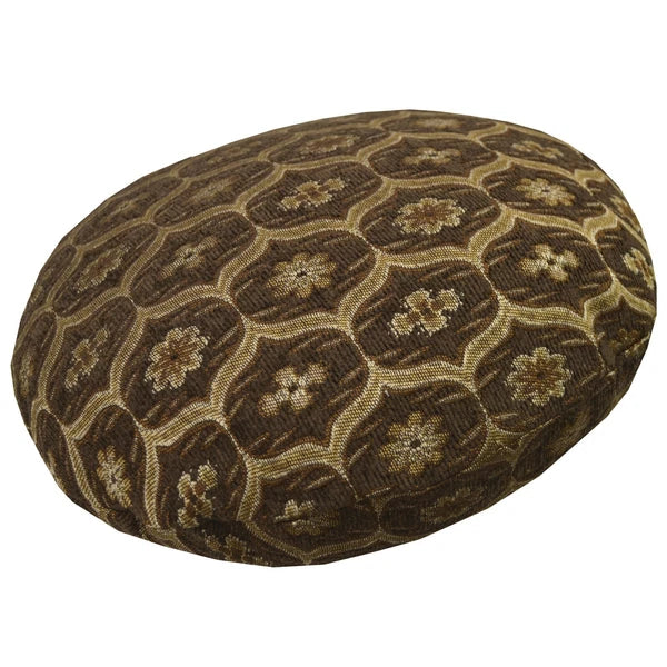 We61 -Dk Brown Gold Eye Flora Damask Bolster Case/Pillow/Sofa Seat Cushion Cover