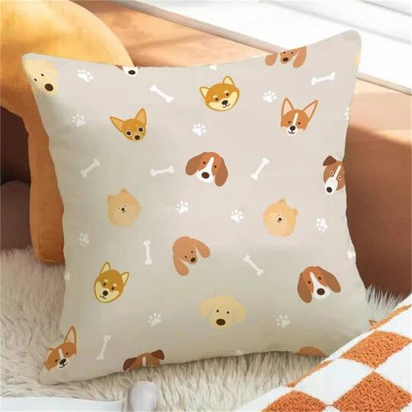 Cartoon Dog Pillowcases for Pillows Cushion Cover Pillowcase Car Sofa Fall Decor