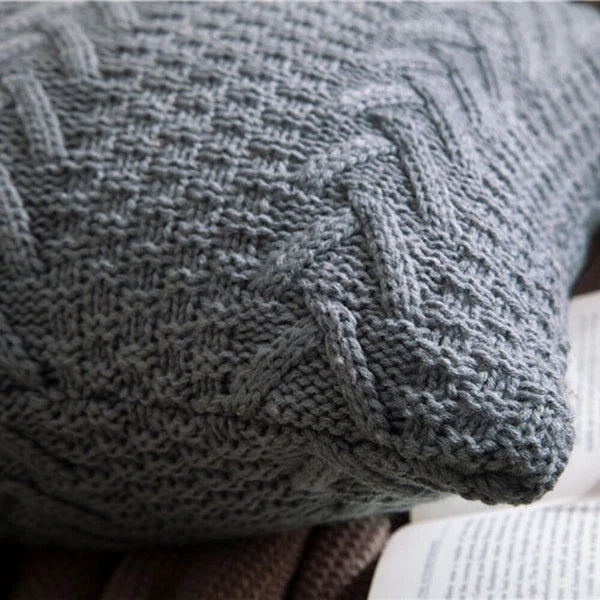 Knitted Pillowcase Sofa Bed Throw Waist Car Cushion Cover Pillow Case Home Decor