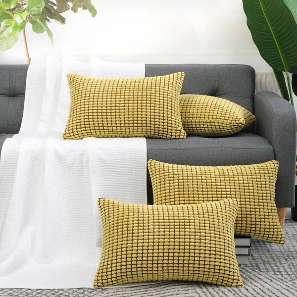 Set of 4 Throw Pillow Cases Cover Pillowcase Cushion Covers Home Sofa Bed