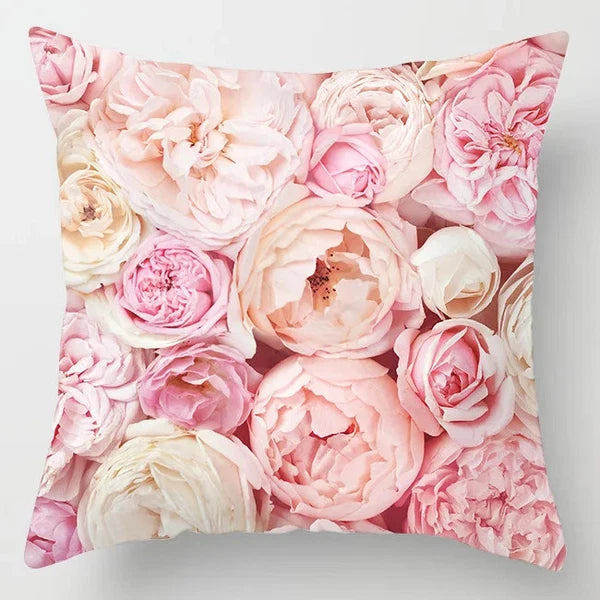 Pink Feather Pillowcase Decorative Sofa Cushion Case Bed Pillow Cover Home Decor