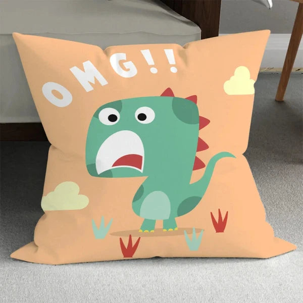 Home Room Gift Sofa Bed Chair Pillowcase Cartoon Dinosaur Pillowcase Cute