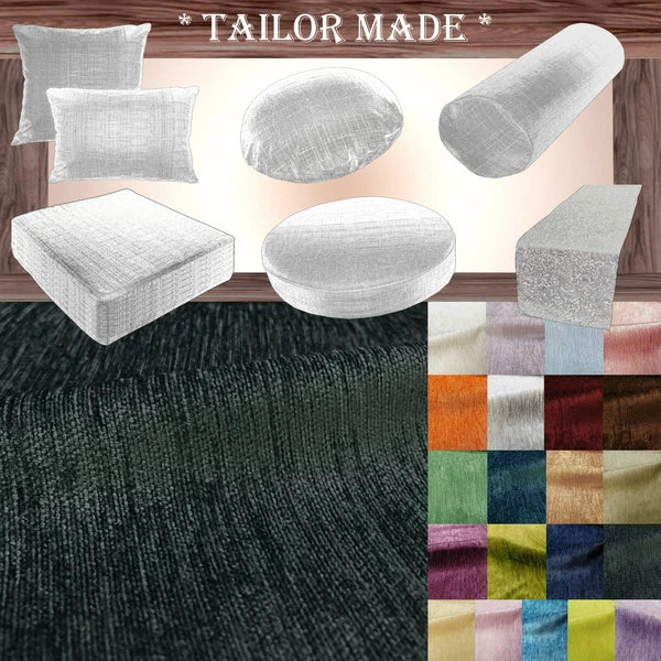 Wn21 Dark Gray Chenille Sofa Seat Patio Bench Box Cushion Bolster Cover/Runner