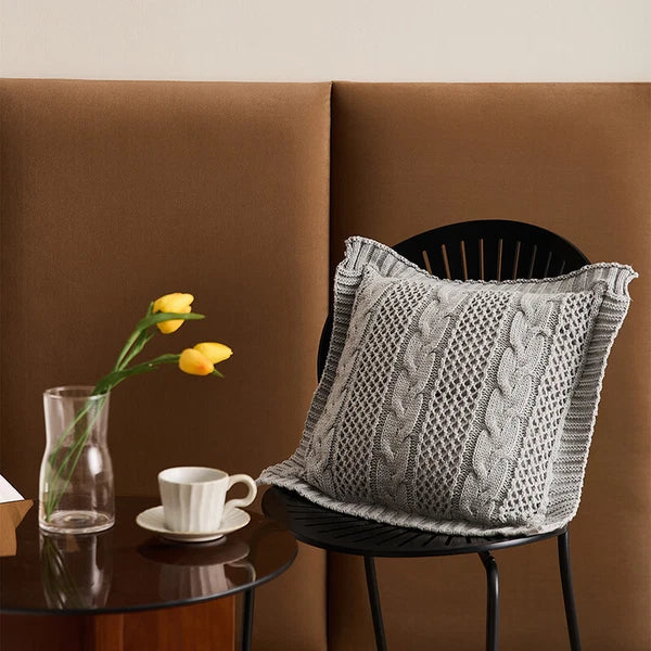 45*45cm Square Knitted Pillowcase Throw Waist Cushion Covers Sofa Bed Home Decor