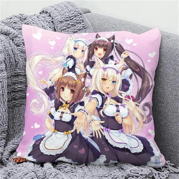 NekoPara Anime Pillow Cover Fall Decor Sofa Cushions Cushion Covers Pillowcase