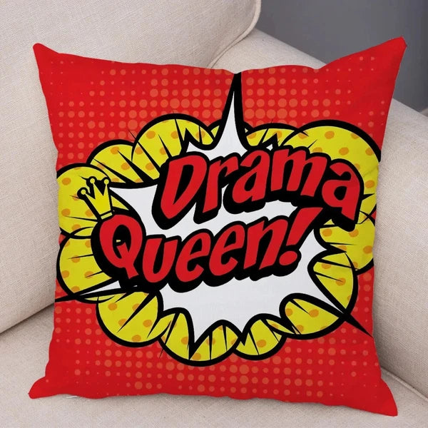 Pop Art Cushion Cover Polyester Cotton Pillowcase Sofa Chair Bed Pillow Cover