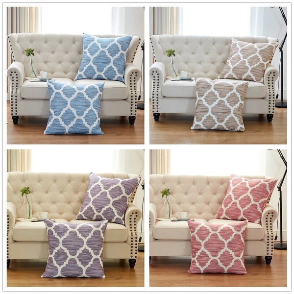 2 x Decorative Honor Throw Pillow Covers for Couch Bed Sofa Simple Pillow Cases