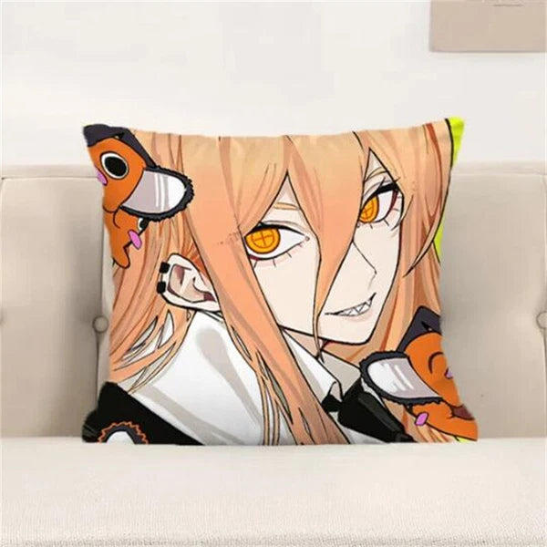 Pillow Covers Decorative Sofa Chainsaw Man Cushion Cover Pillows Cases Home