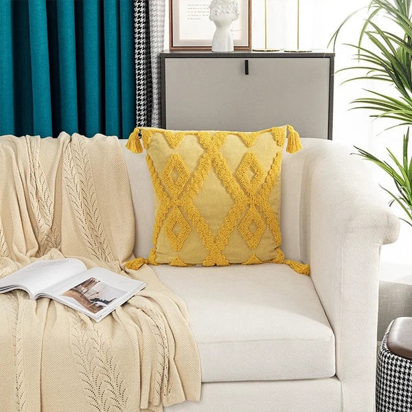 1PC Moroccan Cushion Cover Embroidered Tufted Pillow Case for Bedroom Sofa Decor