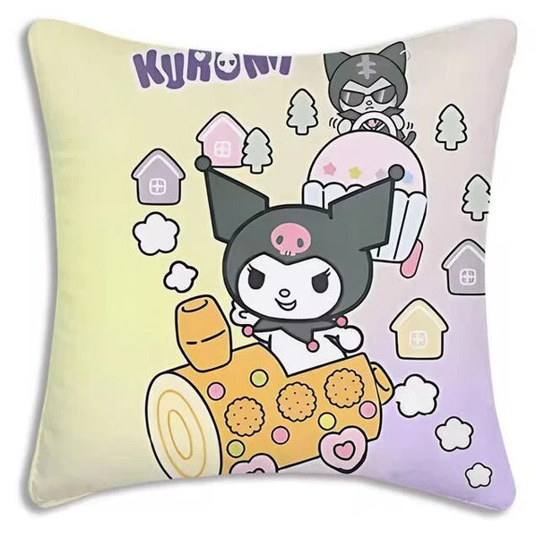 Kuromi Cartoon Pillow Covers Cartoon Sofa Decor Home Print Cute Cushion Cover