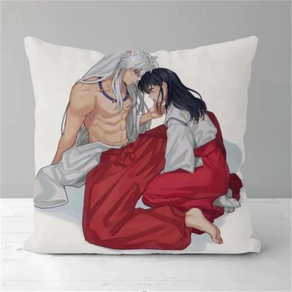 Throw Pillow Covers Decor Inuyasha Print Anime Pillowcase for Sofa Cushion Cover