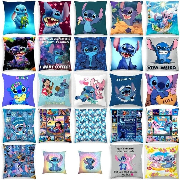 Lilo Stitch 3D Cushion Cover Throw Pillow Case Home Sofa Bed Decor Gift 45*45CM