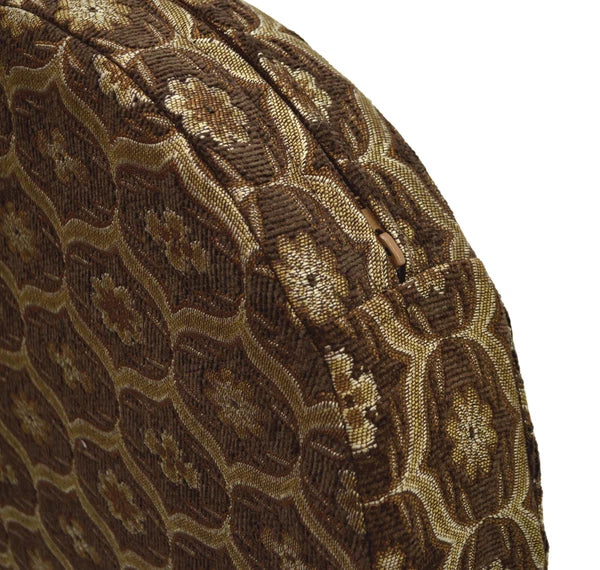 We61 -Dk Brown Gold Eye Flora Damask Bolster Case/Pillow/Sofa Seat Cushion Cover