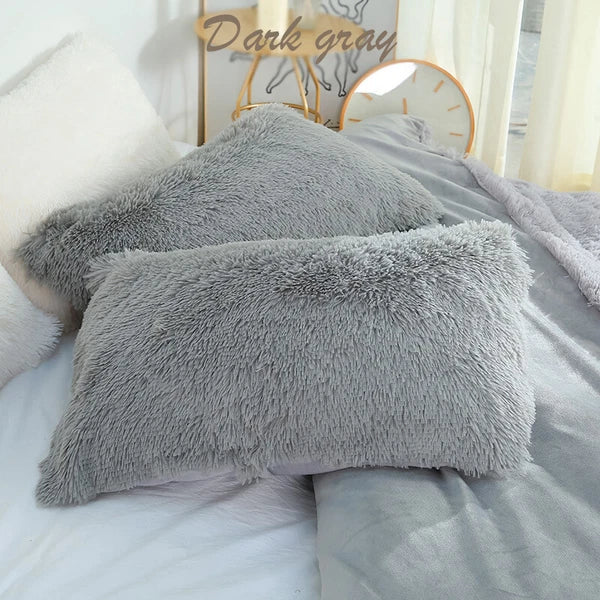 Long Fluffy Plush Throw Pillow Cases Shaggy Sofa Bed Cushion Cover 50x70cm