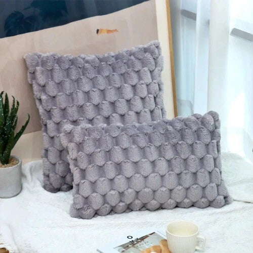 Plush Cushion Cover on Sofa Bed Room Decor Beauty Decoration Pillowcase