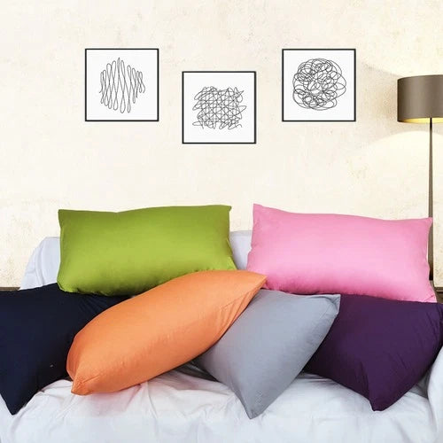 Cotton Pillowcase Twill Plain Long Pillowcase 50x70 Large Size Sofa Bed Cushion