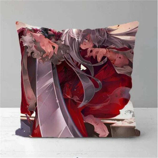 Inuyasha Printing Anime Pillowcases for Short Plush Sofa Decor Cushion Cover
