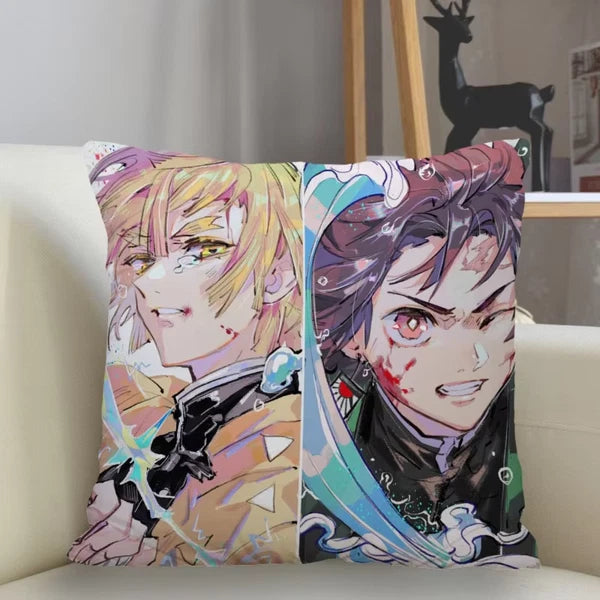 45X45Cm Polyester Demon Slayer Pillowcase Sofa Decoration Cushion Cover Home Dec