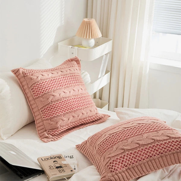45*45cm Square Knitted Pillowcase Throw Waist Cushion Covers Sofa Bed Home Decor